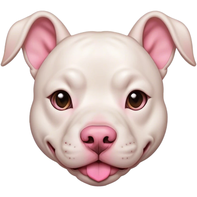 fawn white pitbull  emoji