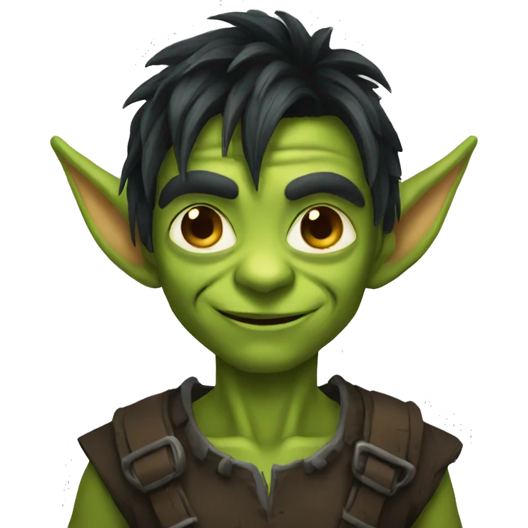 goblin dark hair emoji