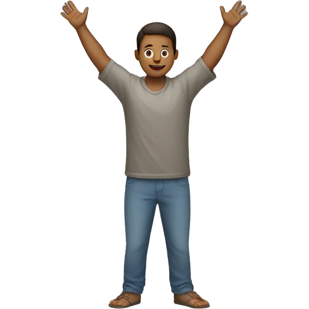Full body person raising both arms emoji