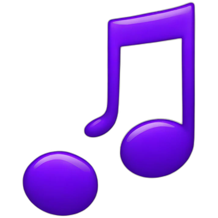 Purple music note emoji