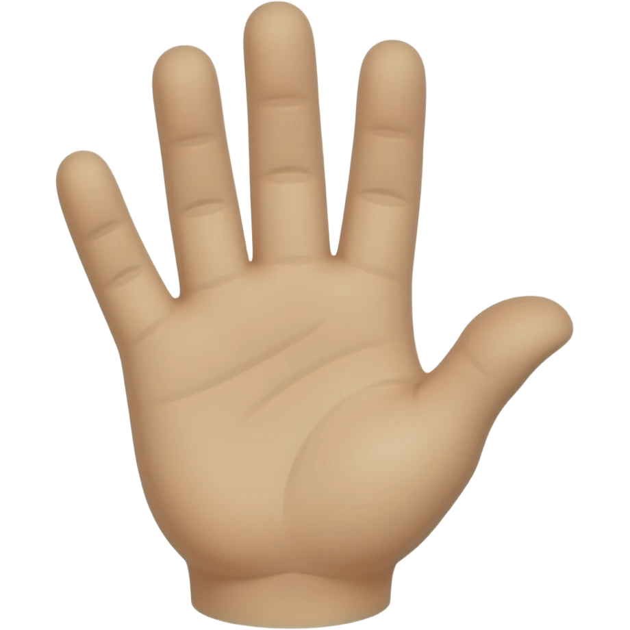 can i have this flipped and without the torch, just the HAND, the palm side, a receiving gesture emoji