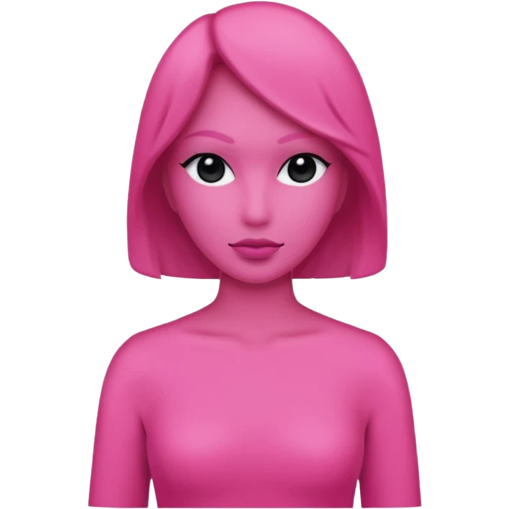 silueta de mujer rosa sin cara emoji