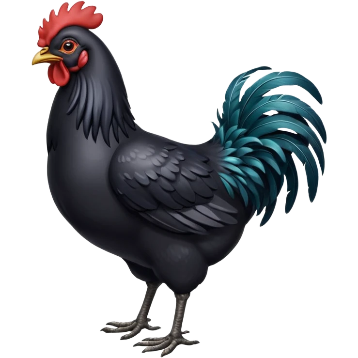 Black chicken
 emoji