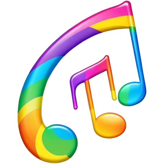 Lisa frank music note emoji