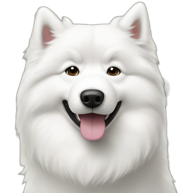 Samoyed making money emoji