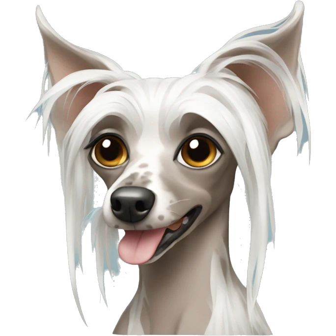 Chinese crested emoji