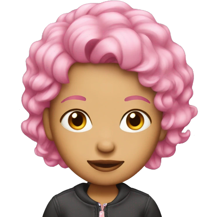 Girl in car pink hair  emoji