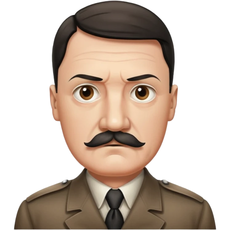 Hitler with square mustache emoji