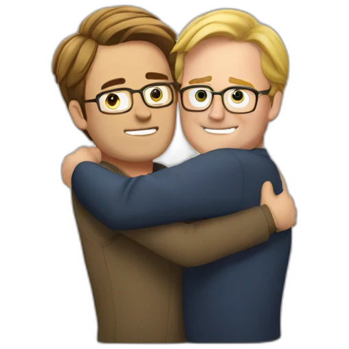 dwight and jim hugging emoji