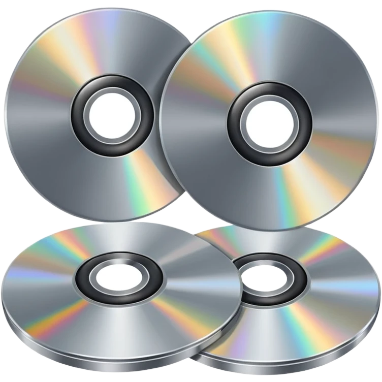 two metal computer disks emoji