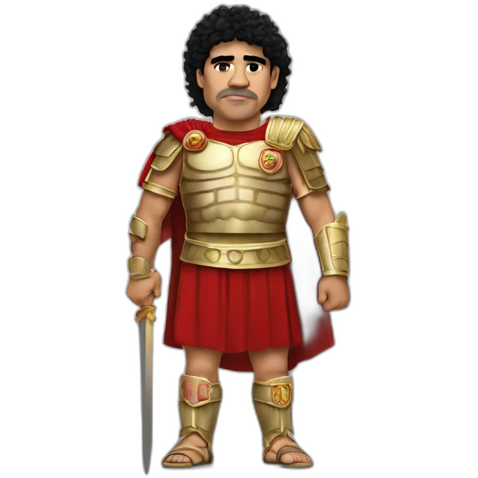 Maradona-dressed-as-a-Roman-conqueror emoji