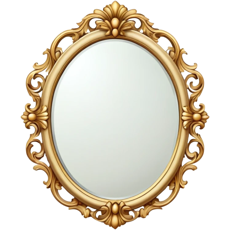 Wthite Vintage white mirror emoji