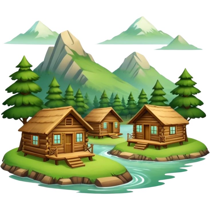 Cabañas con naturaleza emoji