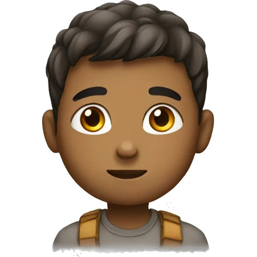 Cute boy thinking  emoji