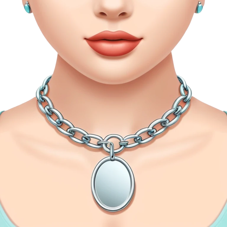 Tiffany oval tag choker necklace return to Tiffany emoji