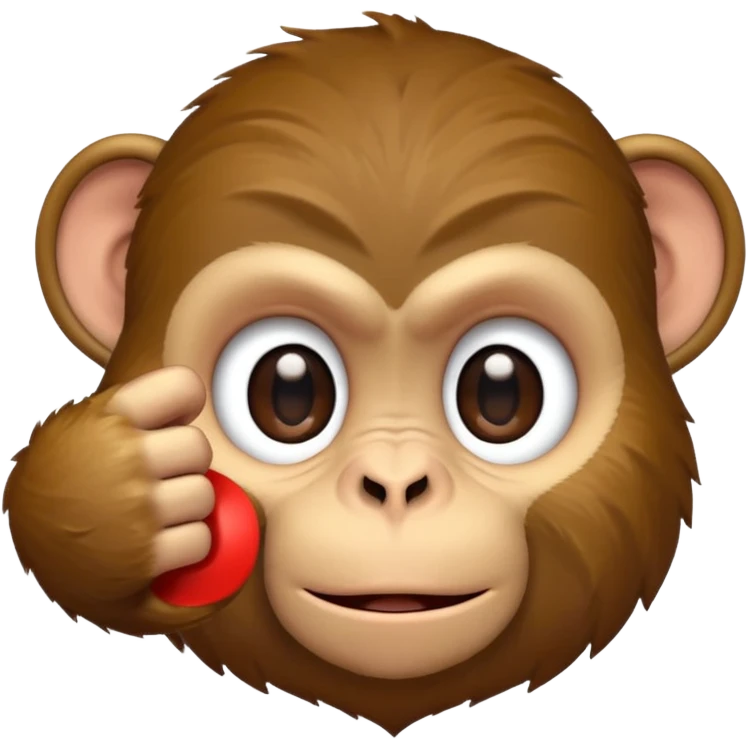 monkey with one thumbs down emoji