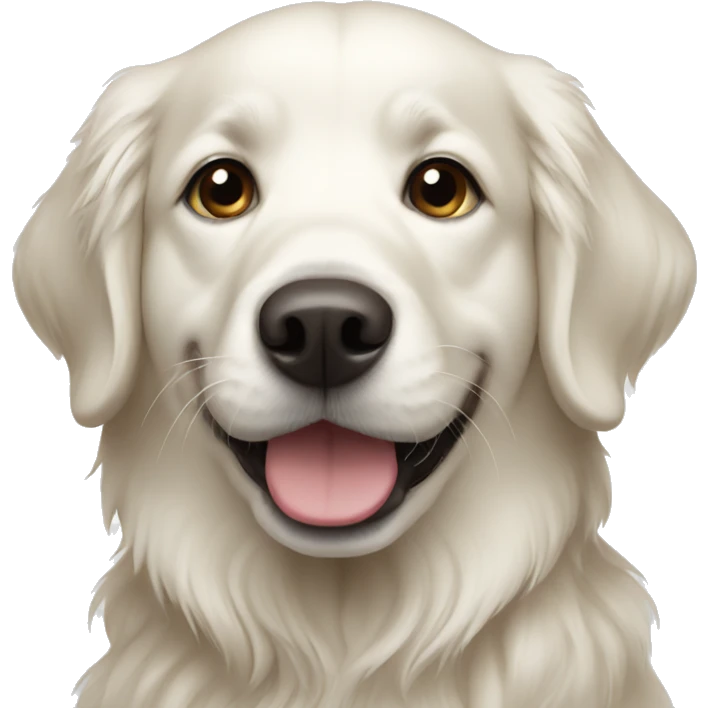 White golden retriever  emoji