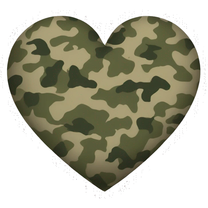 Camouflage heart  emoji