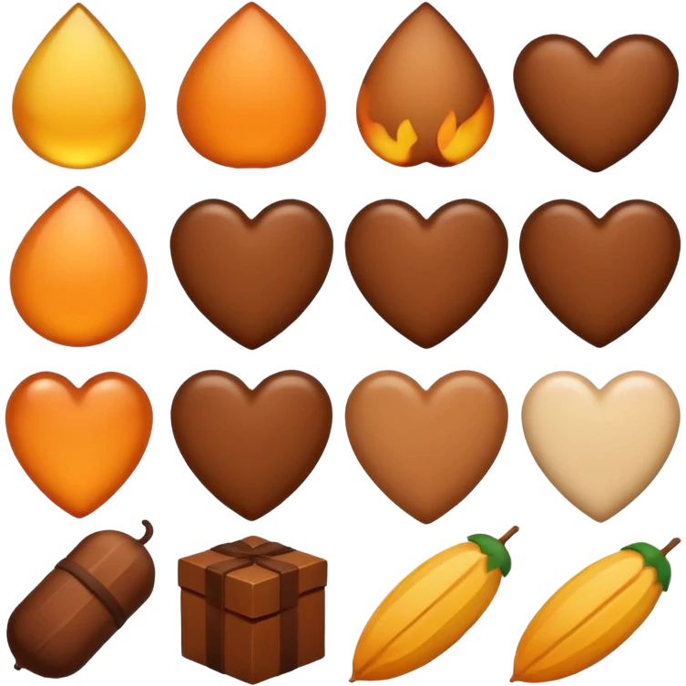 Itens na cor marrom  emoji