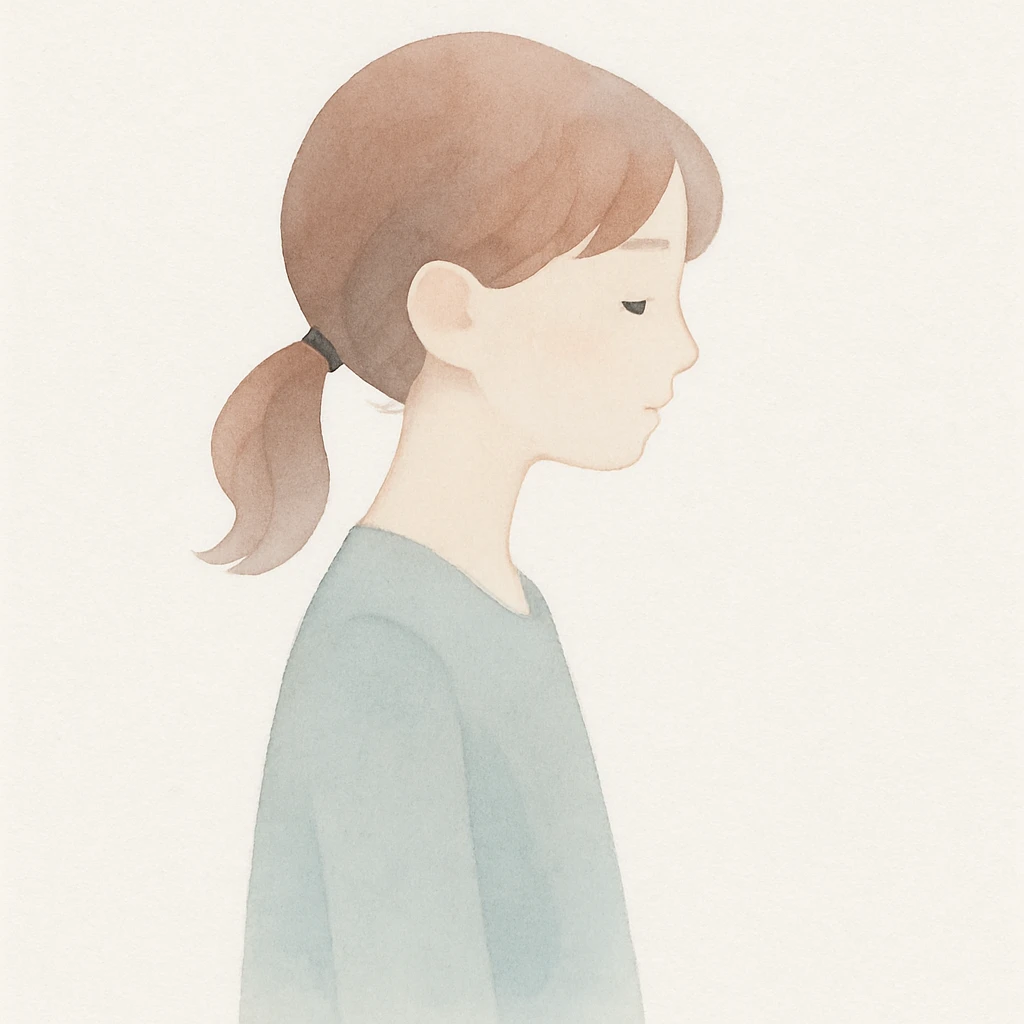 a girl in watercolor art style emoji