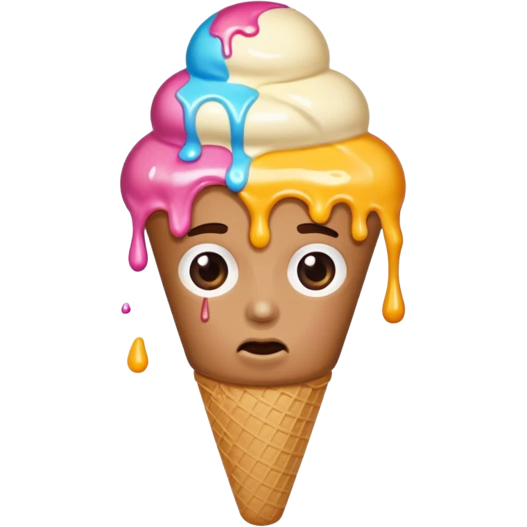 A person getting a ice cream but the ice cream is corrupted  emoji