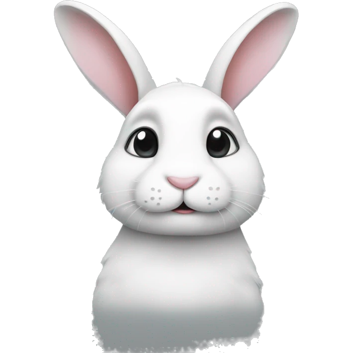 Black and white rabbit emoji