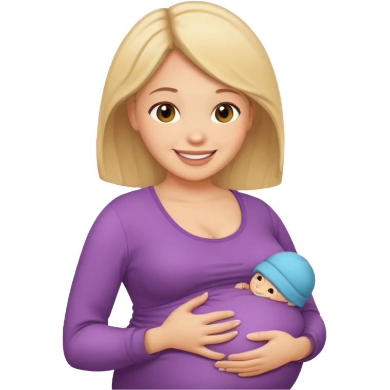 Una mamá embarazada de caba emoji