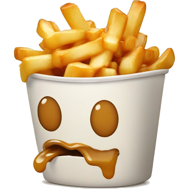 Poutine qui mange une poutine  emoji