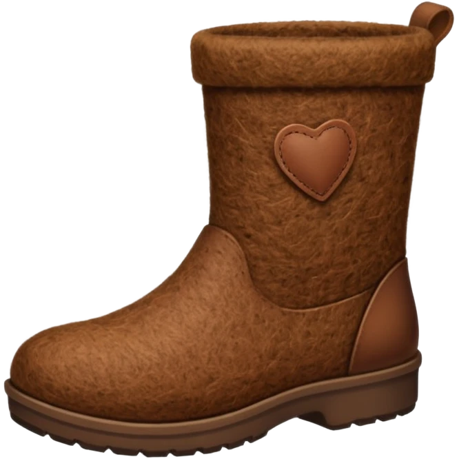 felt boots made of felted wool emoji