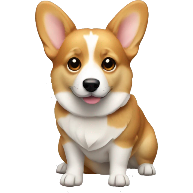 Corgi without face stripe  emoji