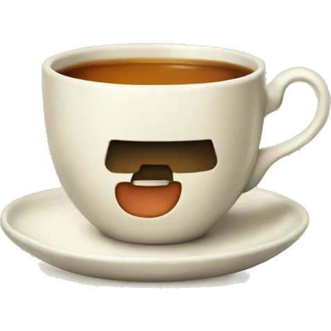 Vintage cup of tea emoji