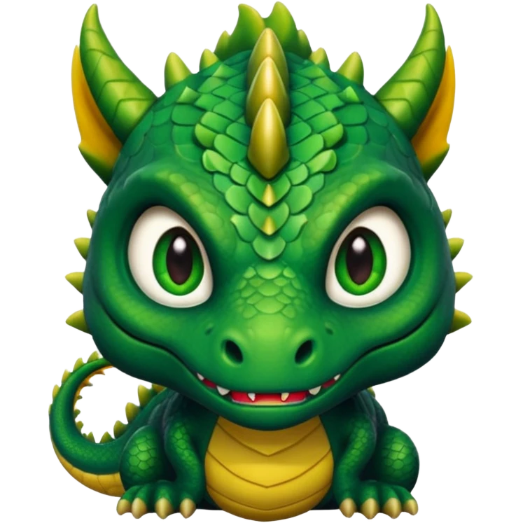 Mini Dragon black color  emoji