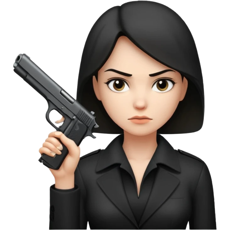 woman hitman with pistol emoji