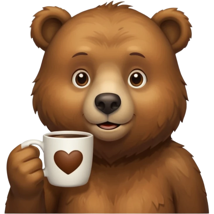 bear with coffee  emoji