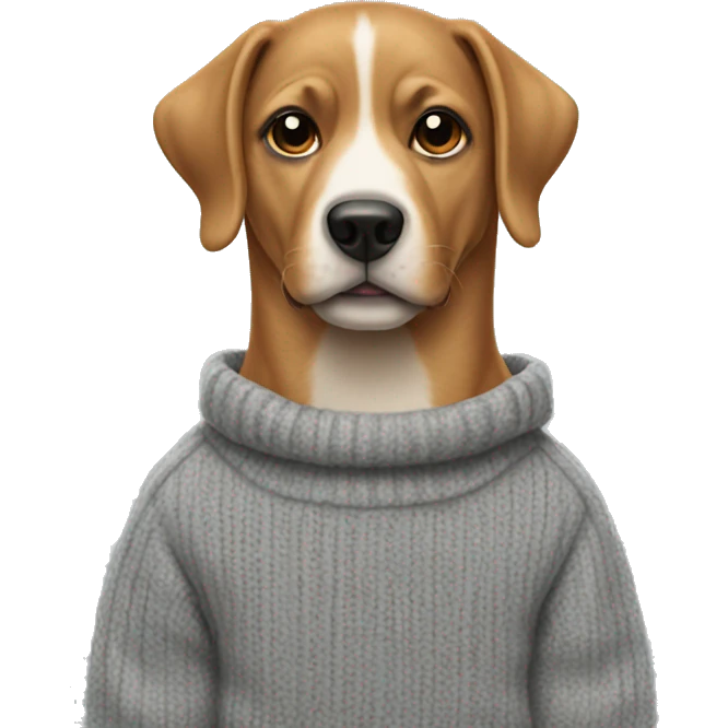 Dog wearing Pullover  emoji