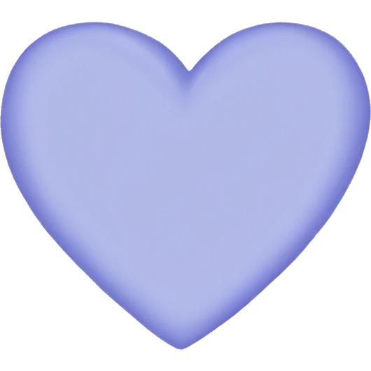 Plain Periwinkle heart emoji emoji