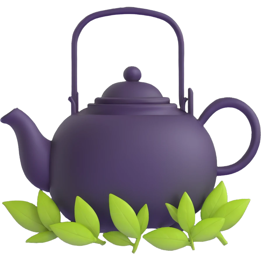 teapot with tea leaves emoji