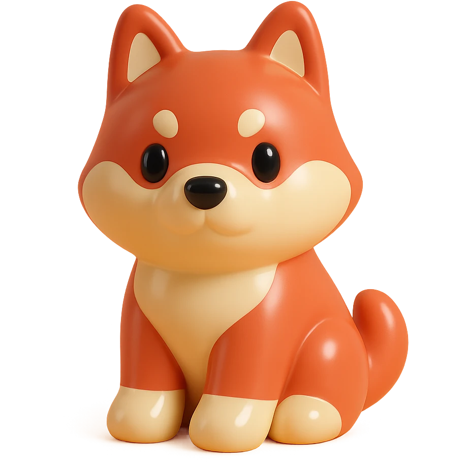 cute red-brown siberian husky sitting emoji