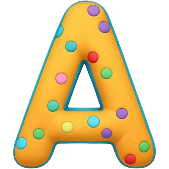 unique plush letter "A" emoji