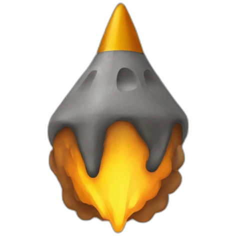 Make this emoji: 🚀, but in a downward direction emoji