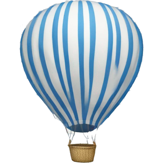 hot-air balloon blue and white striped emoji emoji