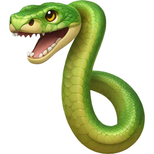 Serpiente enredada en un hacha emoji