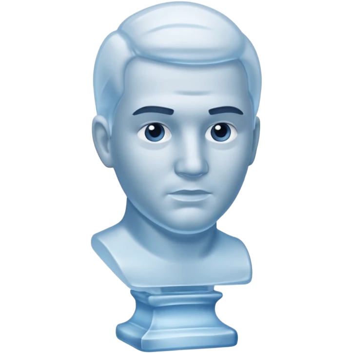 ice Sculpture bust man emoji
