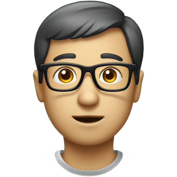 a genius with glasses emoji