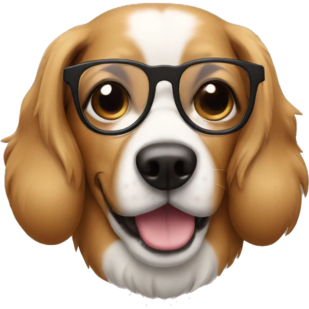 dog with glasses emoji