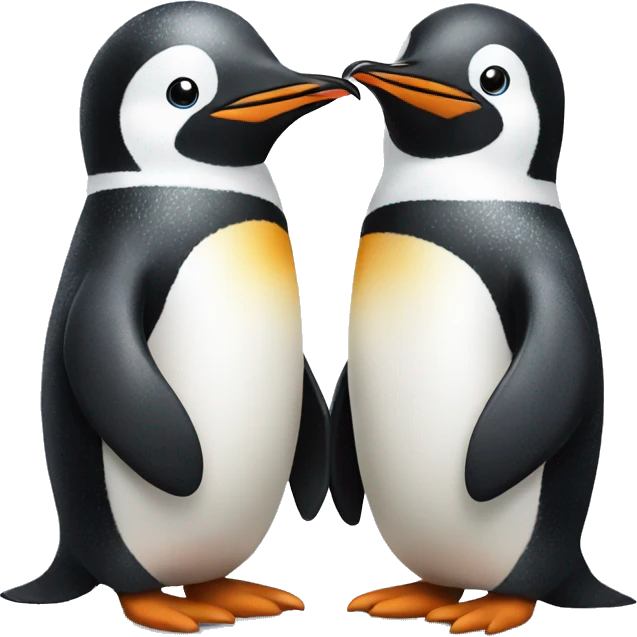Two Penguins in love emoji