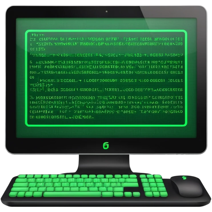 computer with  code emoji