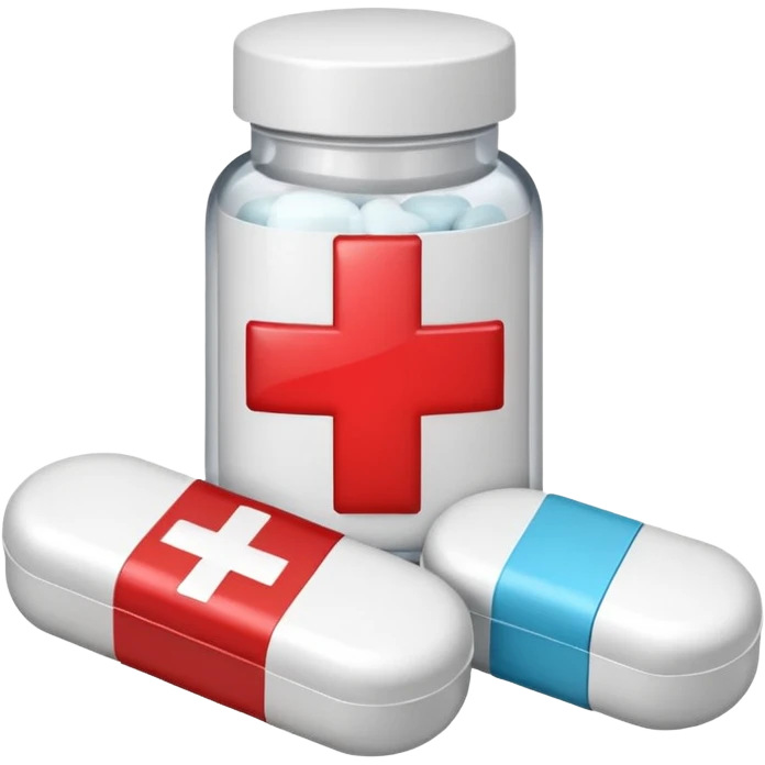 medicine and (cross negative sign above these) emoji