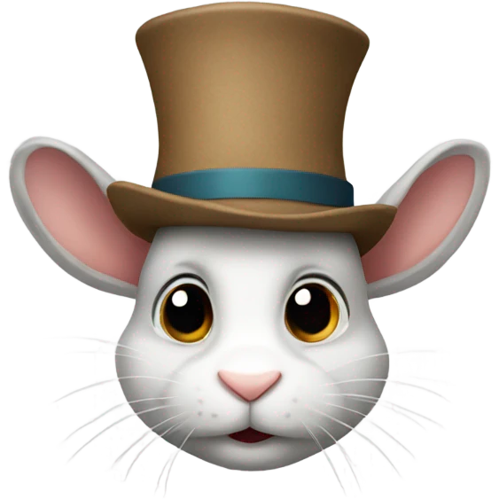 Rabbit with a hat on emoji
