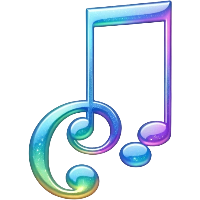 sparkly musical note emoji